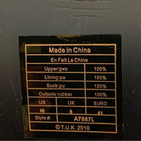 T.U.K. Bronze metallic glitter high heel platforms Sz 10 - Picture 10 of 11